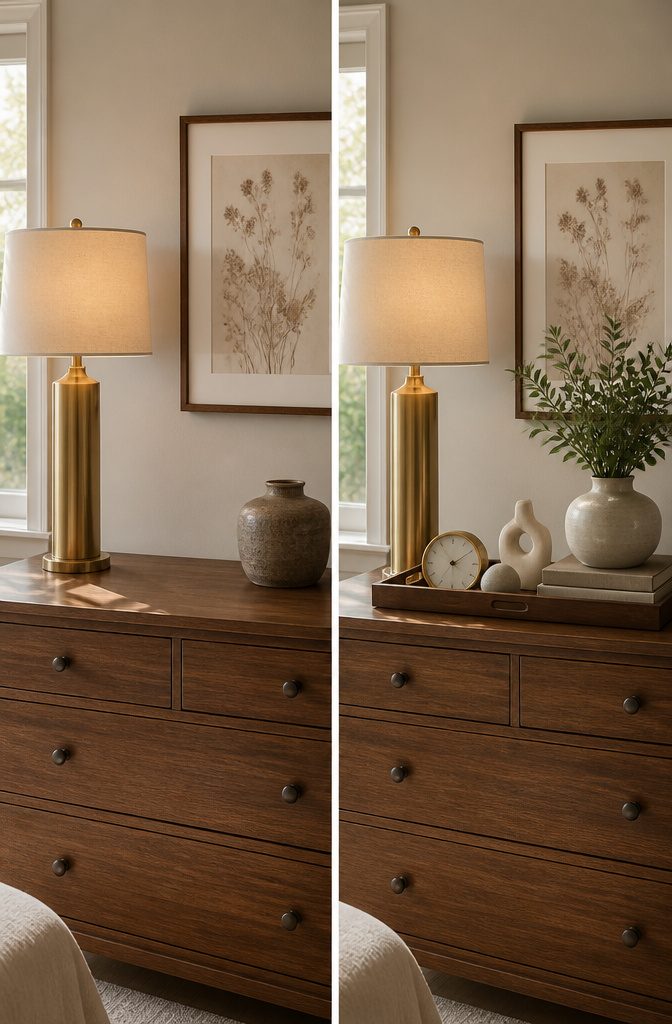 18 Bedroom Dresser Ideas for Every Style in 2026 19 Dresser top styled with minimal accessories.