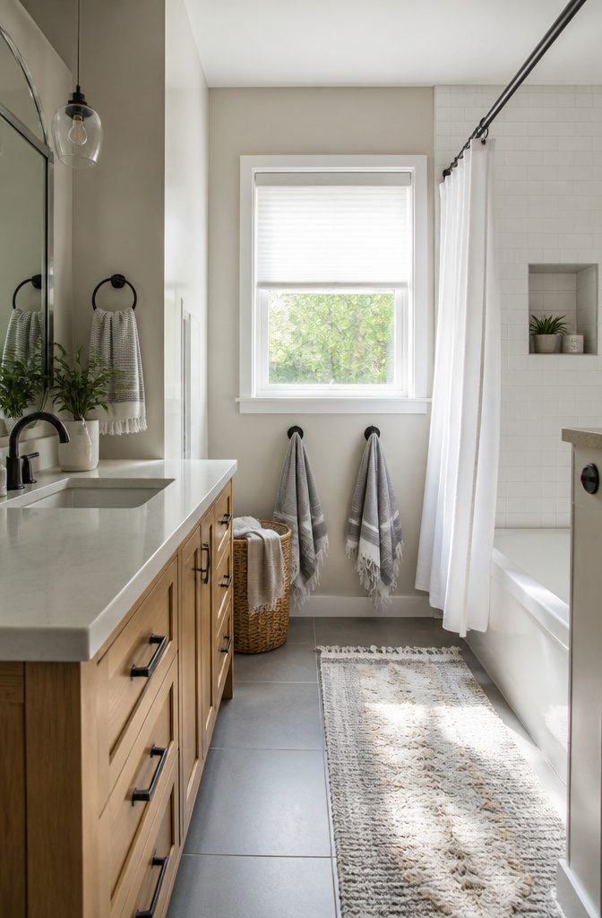 Two drawers in a bathroom labeled for personal and shared items.