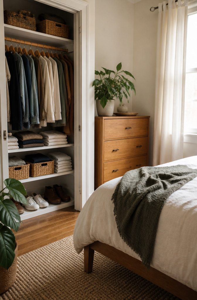 A well-organized space with items properly stored in designated areas.